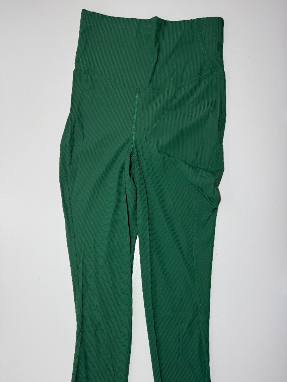 lululemon athletica High-Waist Ribbed Leggings in Forest Green